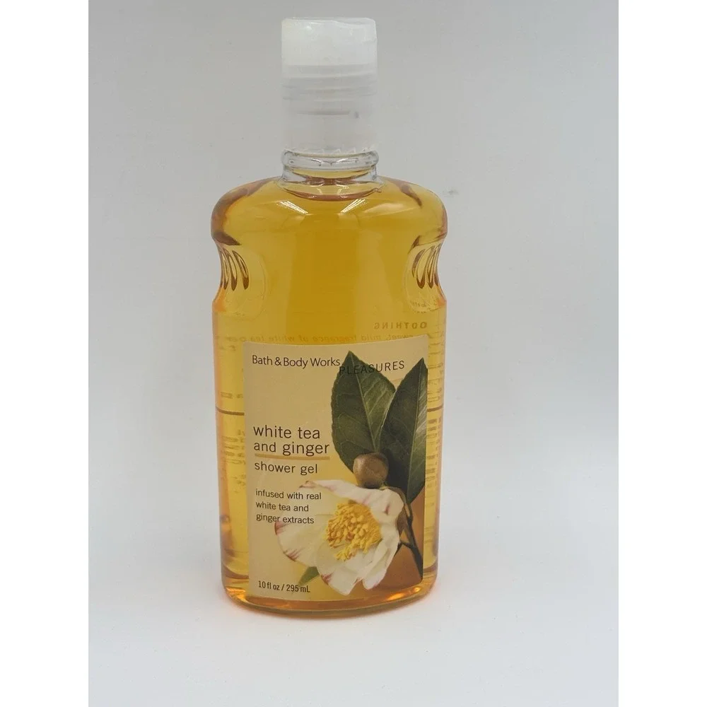 Bath & Body Works White Tea And Ginger Shower Gel 10 oz Pleasures NOS